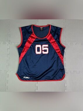 Vtg FUBU Women Shirt XL Number 05 Basketball Jersey Sleeveless Logo